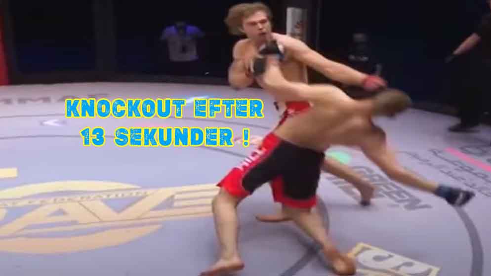Svensk MMA fighter knockar sin motståndare på 13 sekunder